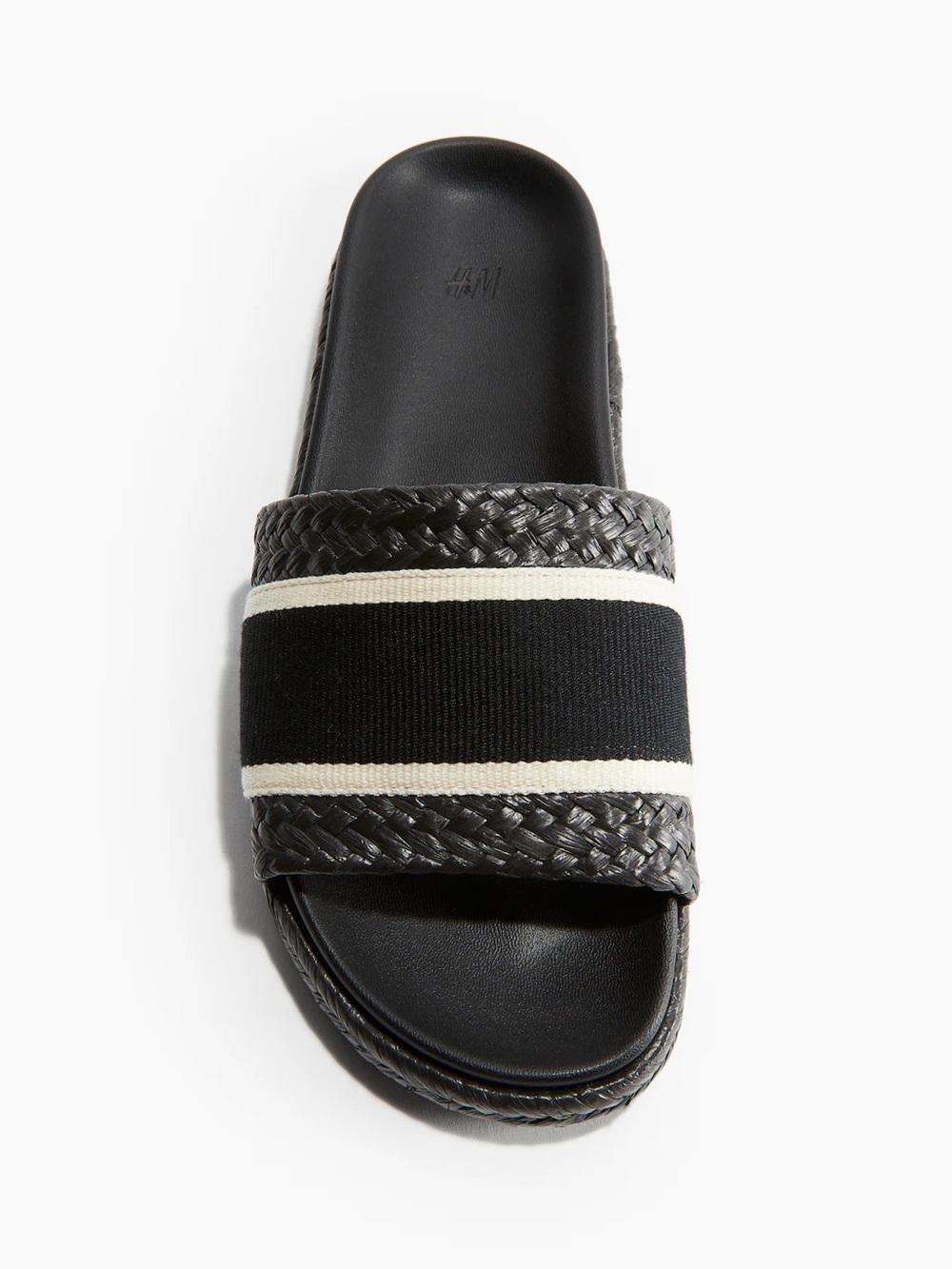 H&M Black Striped Espadrille Sandal